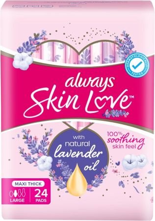 Always Skin Love Lavender Freshness Maxi Thick & Large Pads 24s